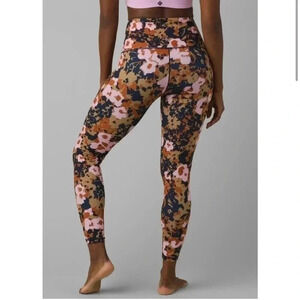 prAna Kimble 7/8 Leggings Yoga Pants Gym Workout Printed Floral: XS